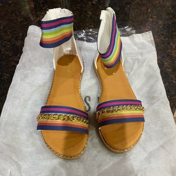 Miss Lola Multi Color Sandals size 6 - Picture 1 of 6